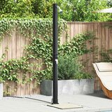 Vanjski solarni tuš Crna 217 cm PVC i aluminij | shoptok.hr
