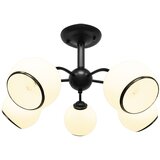 Candellux Lighting Črno-bela stropna svetilka s steklenim senčilom 56x56 cm Marinen – | Shoptok.si