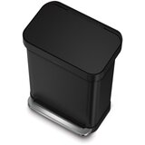 simplehuman Mat crna željezna kanta za smeće s pedalom 55 l – | shoptok.hr
