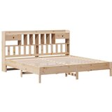 vidaXL Krevet s regalom za knjige bez madraca 180x200 cm od borovine | shoptok.hr