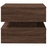 Ormarić za uzglavlje LED boja smeđeg hrasta 50x50x40 cm | Eponuda.com