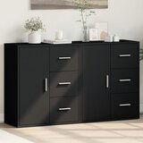 vidaXL Komoda 2 kosa črna 60x31x70 cm inženirski les | Shoptok.si