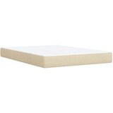  Krevet s oprugama i madracem krem 140x200 cm od tkanine | shoptok.hr