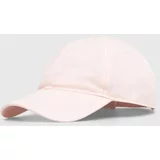 Lacoste Bombažna bejzbolska kapa roza barva