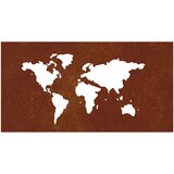  Vrtni zidni ukras 105x55 cm čelik COR-TEN uzorak karte svijeta | Eponuda.ba