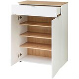 XORA omara za čevlje bela, hrast artisan | Shoptok.si
