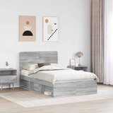 vidaXL Konstrukcija postelje z vzglavjem Siva Sonoma 120 x 190 cm, (5000102941) | Shoptok.si