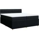 vidaXL Krevet s oprugama i madracem crni 200x200 cm od tkanine | shoptok.hr