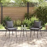  Vrtni set za objed 3 pcs Crna i antracit poliratan | shoptok.hr