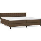  Krevet s oprugama i madracem tamnosmeđi 200x200 cm od tkanine | shoptok.hr