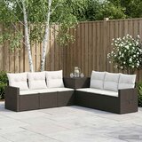  Set sofe 7 kom. Crna i krem-bijela 234 x 234 x 85 cm | Shoptok.si