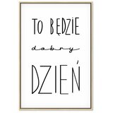  Slika - Art of Words (1-part) - Inspirational Black Text on White 60x90 U prirodnom drvenom okviru | shoptok.hr