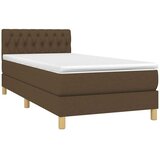  box spring s madracem LED tamnosmeđi 90x190 cm tkanina | shoptok.hr