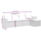  5-dijelni set vrtnih sofa od poliratana s jastucima sivi | Eponuda.com