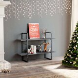 vidaXL Knjižna omara 2-nadstropna siva 100x30x70 cm trdna borovina | Shoptok.si
