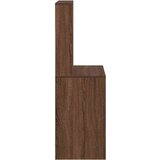 vidaXL Pisalna miza s policami rjav hrast 100x45x140 cm inž. les | Shoptok.si