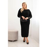 Kesi Włoski Women's Plus Size Sweater Dress with Mohair black | Shoptok.si