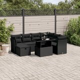 vidaXL 8-dijelni set vrtnih sofa od poliratana s jastucima crni | shoptok.hr
