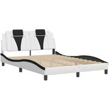  Posteljni okvir z vzglavjem bel in črn 120x200 cm umetno usnje | Shoptok.si