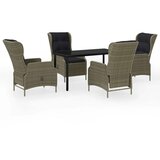  5-dijelni vrtni blagovaonski set smeđi Smeđa Dužina stola 140 cm | shoptok.hr