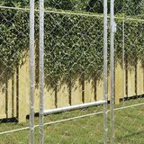 vidaXL Pasja kletka srebrna 800 x 200 x 256 cm Cinkana jeklena - - Srebrna - 53.95 - 800 x 200 x 256 cm - 2025- | Shoptok.si