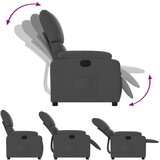 vidaXL Naslanjač temno siv blago | Shoptok.si