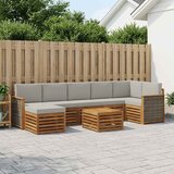  Set vanjskih sofa 7 kom. Prirodna i svjetlosiva | shoptok.hr