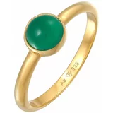 ELLI PREMIUM Prsten zlatna / smaragdno zelena