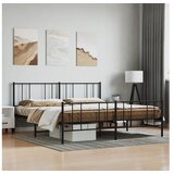  metalni okvir kreveta uzglavlje i podnožje crni 180x200 cm | shoptok.hr
