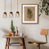 Candellux luster/visilica-fresno viseća lampa crna 3X60W E27 bezbojni abažur | Eponuda.com