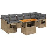 Maison Chic Seti vrtnega pohištva - Vrtna garnitura - Vrtni pohištvo set 8-delna z blazinami bež poli ratan, (21800241) | Shoptok.si