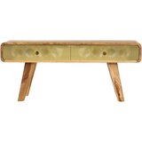  Klubska mizica iz trdnega mangovega lesa 90x50x40 cm | Shoptok.si