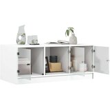  Stolić za kavu sa staklenim vratima bijeli 102 x 50 x 42 cm | shoptok.hr