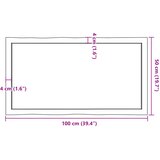 Stolna ploča tamnosmeđa 100x50x(2-4) cm obrađena hrastovina | Eponuda.com