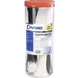 Sortiment vezic za kabele 300 mm crne boje, prirodne boje Conrad Components 544979 500 kom.