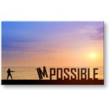  Motivacijska slika na platnu Impossible (moderne slike z) | Shoptok.si