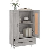 vidaXL Visoka omara siva sonoma 69,5x31x115 inženirski les | Shoptok.si