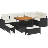  Sjedeća garnitura za vrt 11 kom. 9-Broj sjedala Crna i Krema 292.5 x 192 x 85 cm | Shoptok.si