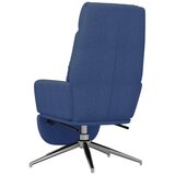  Stol za sproščanje z oporo za noge modro blago, (20699352) | Shoptok.si