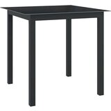 vidaXL Vrtni stol crni 80 x 80 x 74 cm od aluminija i stakla | shoptok.hr