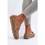 Boto EVENTO Women's Suede Moccasins Dark Beige Ranica | Shoptok.si