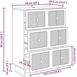  Ormar s ladicama Bijela 66 x 34 5 x 90 cm Konstruirano drvo - Bijela Slike