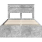  Krevetna konstrukcija Beton 120 x 200 cm Čvrsto borovo drvo | Eponuda.com