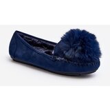 Kesi Women's loafers with fur Blue Novas | Shoptok.si