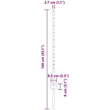  Stup za ogradu 44 pcs Srebrno 140 cm Čelik | shoptok.hr