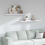  Polica na zidu Zidne 2 pcs Bijeli mramor 120 x 23,5 x 4 cm | shoptok.hr
