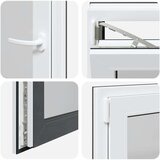 vidaXL Kletno okno "RISOR" 50x75 cm vrtljivo-nagibno DIN levo antracitno | Shoptok.si