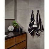 Zone Črna/svetlo siva bombažna brisača 50x100 cm Sauna – | Shoptok.si