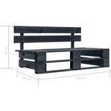  Klupa od paleta drvena crna | shoptok.hr