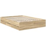  Krevetna konstrukcija s ladicama Sonoma hrast 140 x 200 cm | shoptok.hr